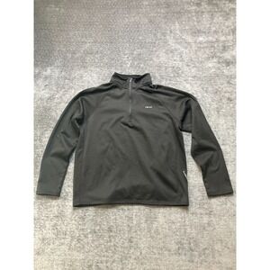 Hind 1/4 Zip Top‎ Womens Medium Black Grid Tech Fleece Warm Textured Performance